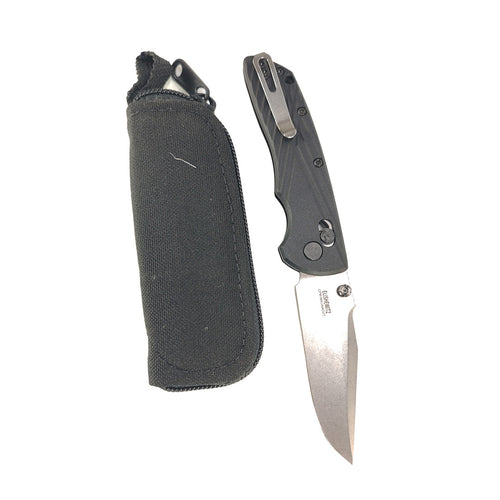 Hogue Deka ABLE Lock Folding Knife CPM-MagnaCut Stonewashed Clip Point Blade, Black Polymer Handles, AXIS/Crossbar Lock - 24379