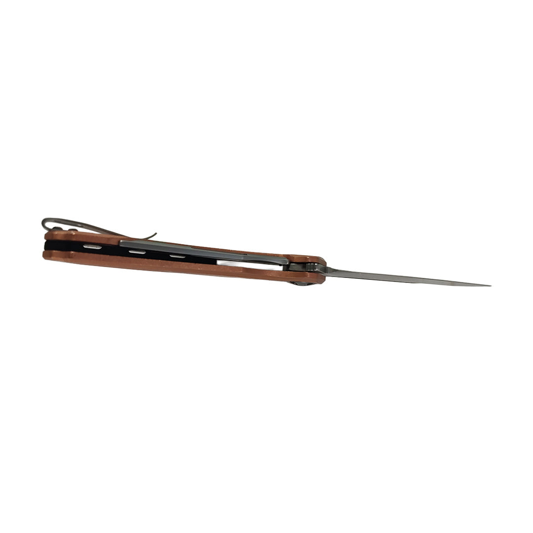 Kershaw Natrix Copper XL Folding Pocket Knife Blade with Manual Opening, Sub Frame Lock