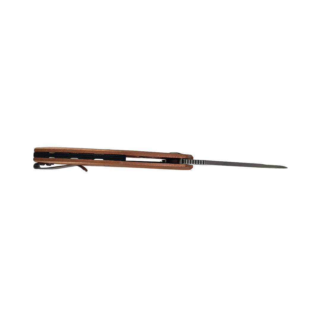 Kershaw Natrix Copper XL Folding Pocket Knife Blade with Manual Opening, Sub Frame Lock